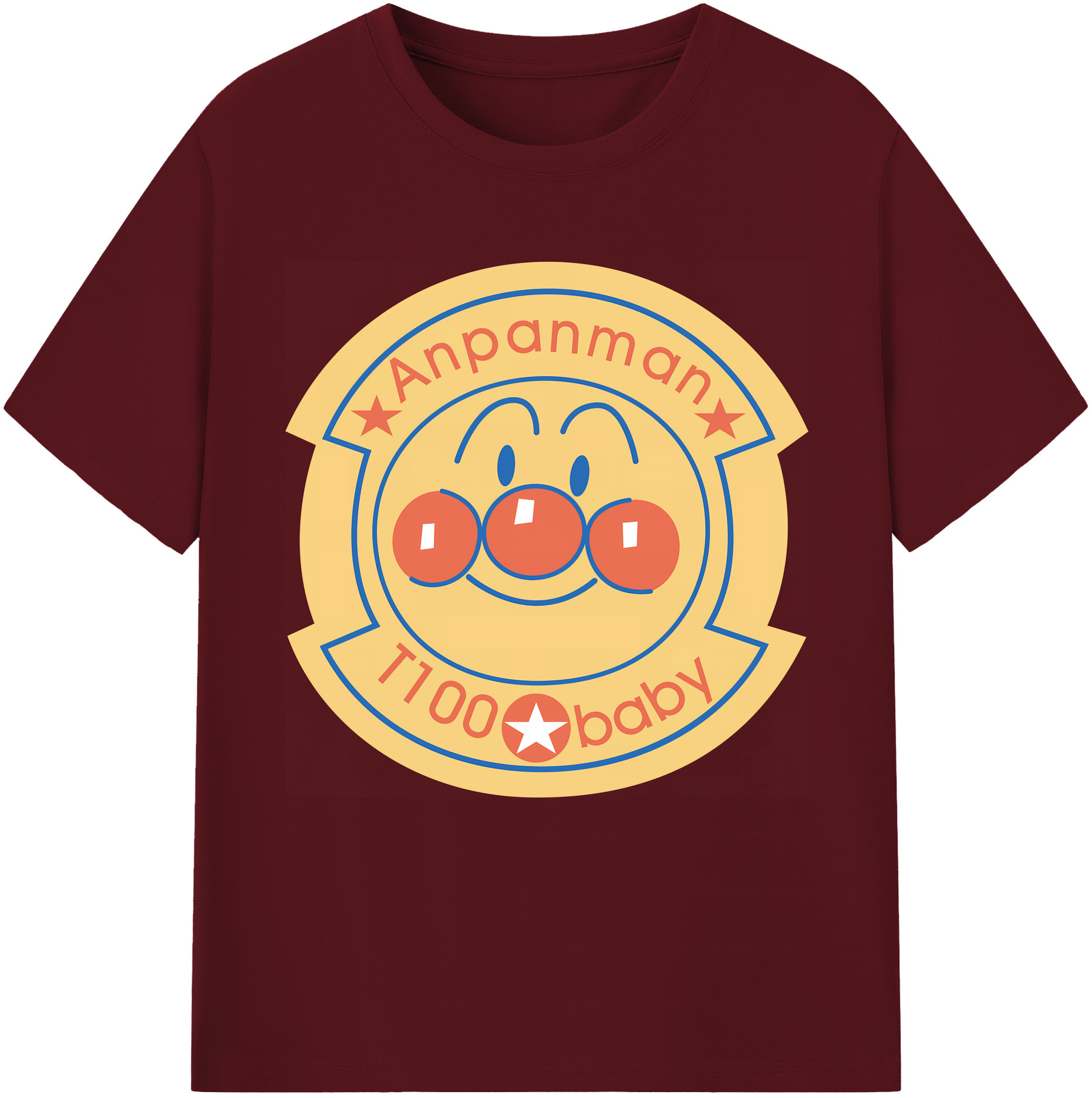 （画像用） アンパンマン Anpanman 綿100％半袖Tシャツ（フロントプリント）